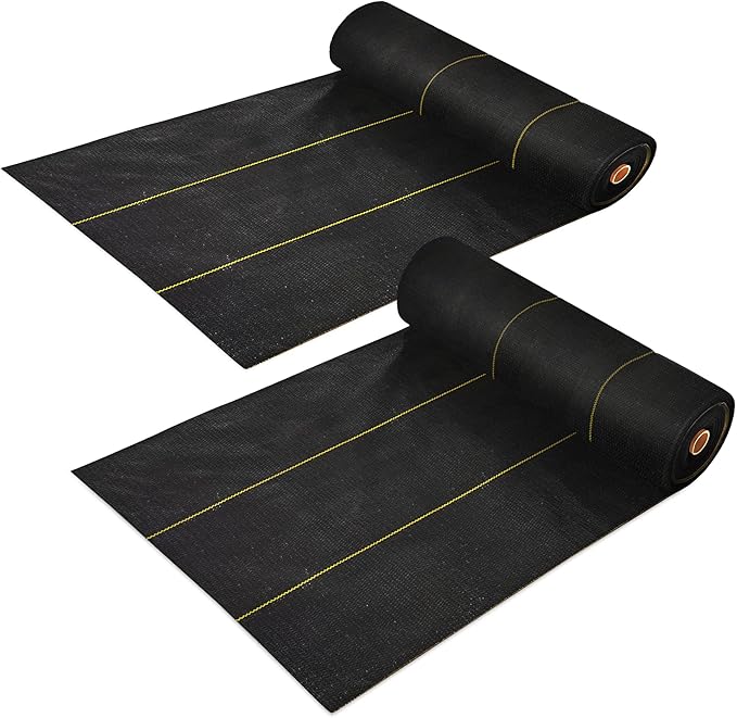 Dewitt 3 x 250 Feet Commercial and Home Garden Landscape Weed Block Barrier, Ideal as Fabric for Yards, Grounding Sheets, Fake Rock, or Floor Mat by DeWitt