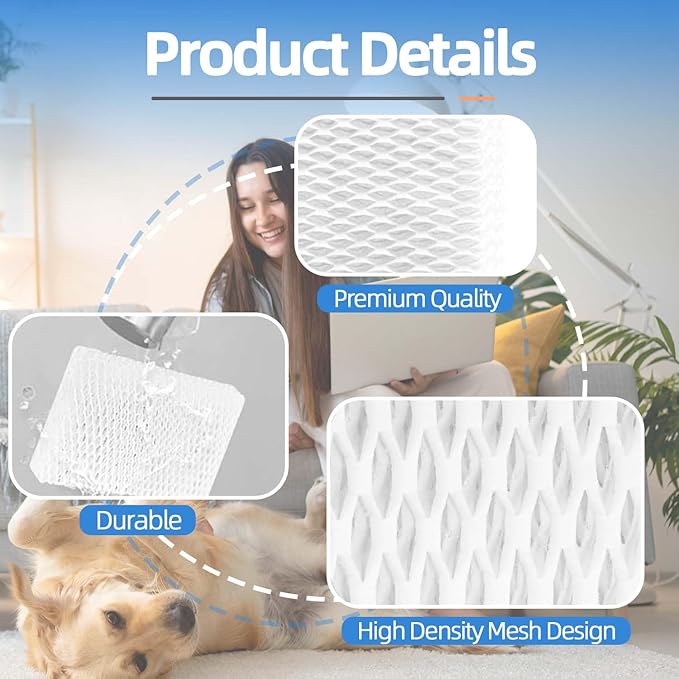4-Pack MD1-0034 Humidifier Wick Filter Compatible with Vornado Evaporative Evap40, Evap2, EV100, EV200, EVDC300, EVDC500 Humidifiers - Image 3