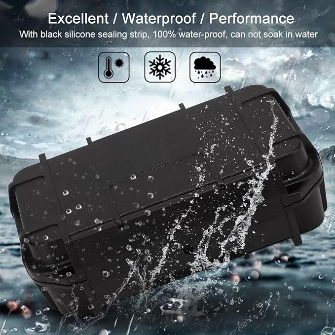 Hapivida Waterproof Dry Box Protective Case, 2Pcs Outdoor Waterproof Shockproof Boxs ABS Plastic Storage Tool Box for Camping, Fishing, Hiking, Water Sports - Image 5