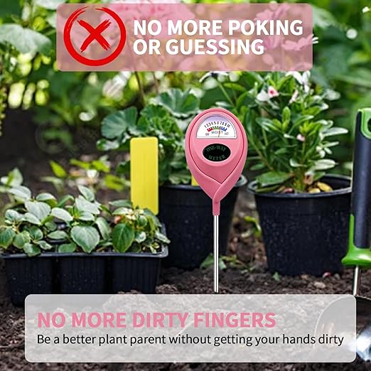 Soil Moisture Meter, Garden Plant Water Meter, Plants Moisture Meter, Lawn Soil Tester, Soil Water Gauge for Potted Plants, Plant Moisture Monitor No Battery Required Free Plant Watering Guide - Image 3