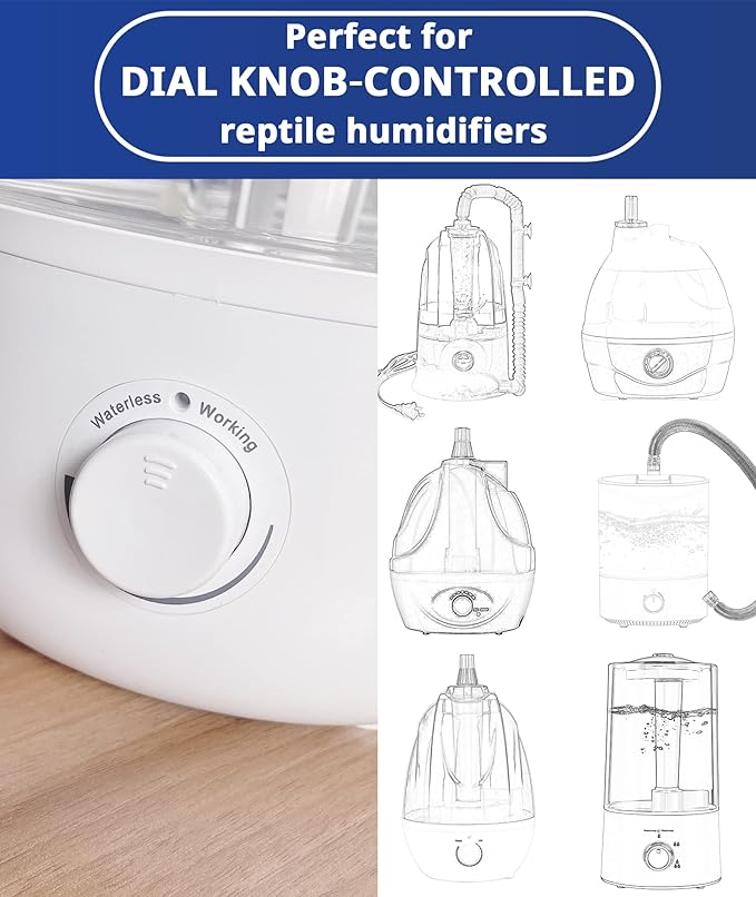 Reptile Humidity Controller, Keeps Reptile Foggers Running Only Within the Preset Humidity Range, Suitable for a Variety of Reptile Humidifiers/Foggers Controlled by the Dial Knob, Easy to Use - Image 5
