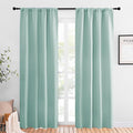 NICETOWN Blackout Curtains for Living Curtains, Aqua Blue, 1 Pair, 34-inch W x 84-inch L, Home Decorations Thermal Insulated Solid Pole Top Blackout Drapes for Living Room by NICETOWN