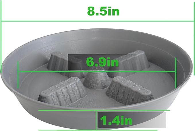 4 Pack Plant Saucer 8 inch, 10 12 14 17 inch, Plant Stand Plastic Plant Saucers for Indoors Outdoor, Heavy Duty Flower Planter Drip Trays for Pots, Pot Saucers for Plants, Grow Bags Saucers - Image 2