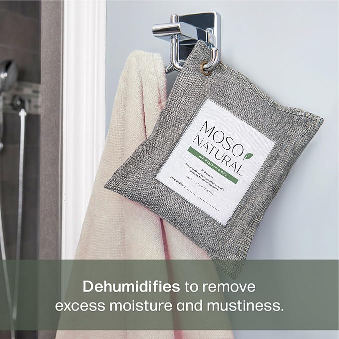 Moso Natural Air Purifying Bag 200g (3 Pack) HGTV Editor's Pick | Premium Bamboo Charcoal Odor Absorber for Home & Car | Closet Odor Eliminator & Car Air Freshener | Long Lasting Charcoal Bags - Image 8