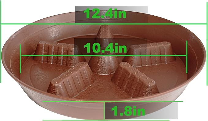 4 Pack Plant Saucer 12 inch, 8 10 14 17 inch, Plant Stand Plastic Plant Saucers for Indoors Outdoor, Heavy Duty Flower Saucers for Potted Plants, Pot Saucers for Plants, Grow Bags Saucers - Image 2