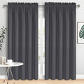 DWCN Bedroom Blackout Curtains 70 x 84 Inches Length 2 Panels Set, Solid Thermal Insulated Energy Saving Rod Pocket Window Treatment Curtains Blackout Drapes (W70 x L84 Inch, Dark Grey) by DWCN