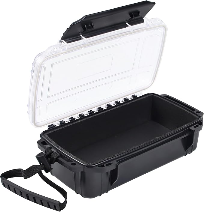 Waterproof Dry Box Small Waterproof Hard Case Micro Case with Foam Padding Dry Boxes Watertight Storage Container Case Protective Phone Box for Kayaking, Boating by Uxwuy