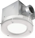 Homewerks 7117-02-HW Bathroom Fan Integrated LED Light Ceiling Mount Exhaust Ventilation 1.5 Sones 80 CFM, Frosted by HomewerksWorldwide