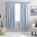 DONREN Living Room Curtain Panels,Energy Saving Thermal Insulated Room Darkening Drapes/Draperies (Light Blue,1 Pair,52 by 72 inch Length) by DONREN