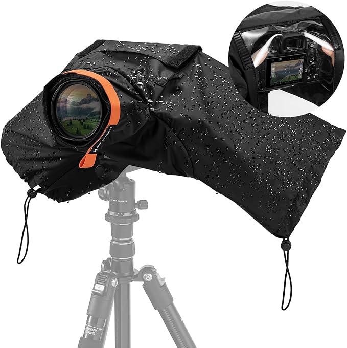 K&F CONCEPT Professional Camera Rain Cover, Waterproof Raincoat for DSLR Cameras and Lenses, Photography Camera Protector Accessories by KFCONCEPT
