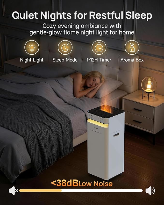 YOKEKON Humidifier Large Room 22L/5.8gal, 2500sq.ft Whole House Humidifiers for Home, Large Humidifier for Bedroom, Cool Mist Humidifiers for Bedroom Living Room Plants Office Commercial Area, White - Image 4