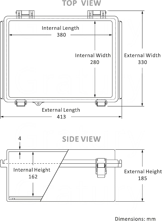 Junction Box, IP67 Waterproof Plastic Enclosure for Electrical Project, Hinged Grey Cover, Includes Mounting Plate and Wall Bracket (Grey Cover, 16.1"x12.2"x7.1") - Image 3