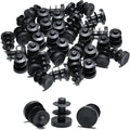 3/8" (10mm) Plastic Hole Plugs Black -Round Chair Leg Caps, Flush Mount Pipe Plugs, Tubing End Caps for Metal&Wood Legs Tube, Outdoor Furniture Feet caps & Table Plastic Plugs, 24 PCS by EASYEAH