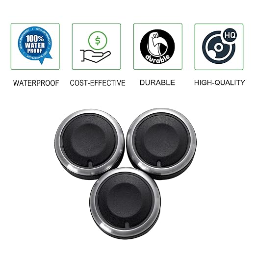JDMCAR Compatible with Toyota Tacoma 2005-2015 A/C Air Conditioning Control Switch Knob Button, HVAC Control Knob Tacoma Heater Temperature HVAC Fan Control Knob - (A Set of 3 Knobs) - Image 5