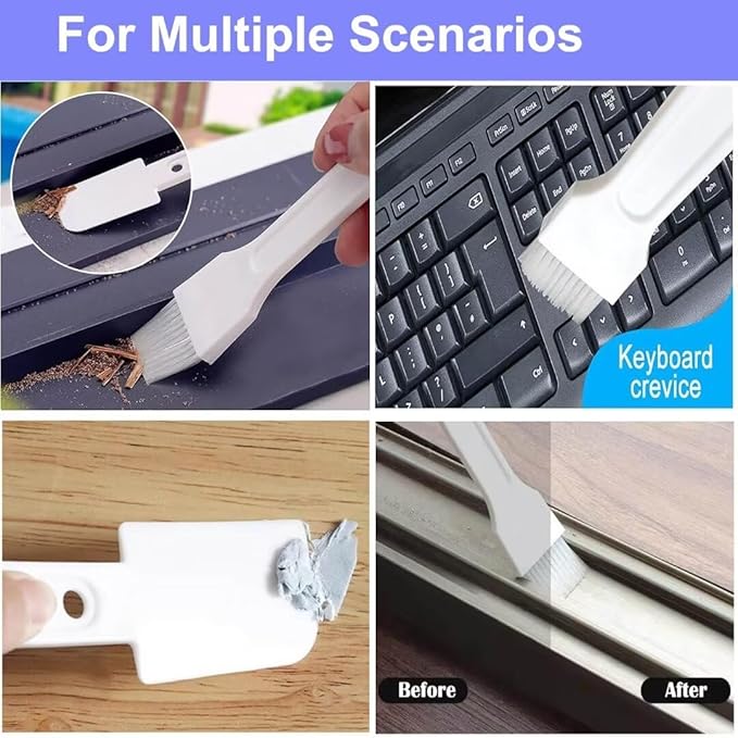 Deep Clean Brush Set Crevice Cleaning Brush Window Groove Cleaner Tools Kit for Small Spaces, Sliding Door, Shutter, Air Conditioner, Bathroom/Shower, Blinds, Vents - Image 4