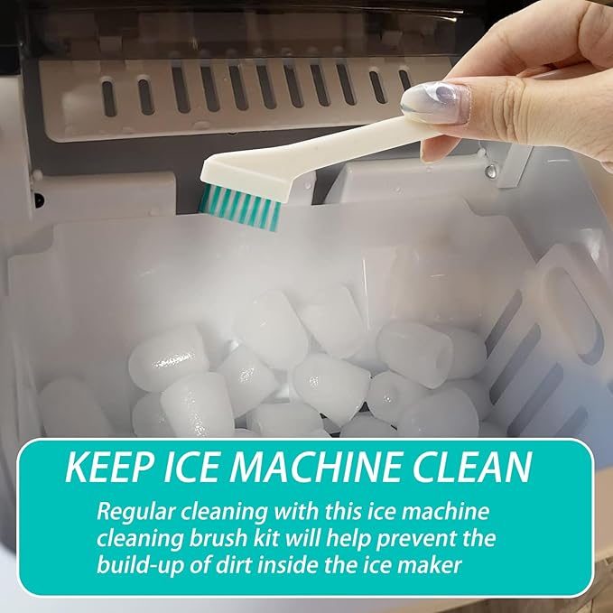 10 Pcs Ice Machine Cleaning Brush Kit, Ice Maker Cleaner Tools Set-2 Extra Long Pipe Drain Cleaners Brush, 9 Small Crevice Cleaning Brushes for Cleaning Ice Machine Crevice in Tight Spaces - Image 6