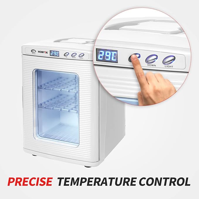 RYFT Incubators for Hatching Eggs, 25L Portable Reptile Scientific Lab Incubator with 5°C-60°C, 12V/110V Heating and Cooling for Small Reptiles (White) - Image 4