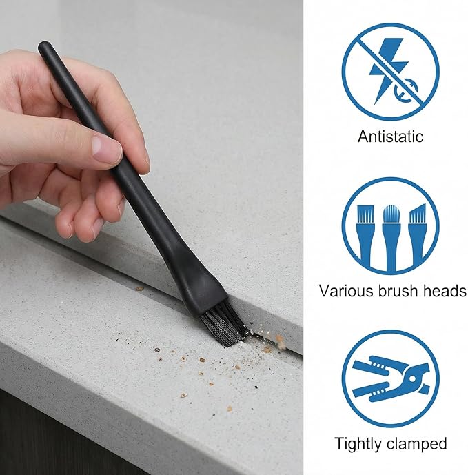 6 Pcs Small Cleaning Brushes for Tight Spaces Mini Electronics Cleaning Brush Household Parts Clean Accessories for Small Objects Humidifier Jewelry Keyboard Tool Kit - Image 3