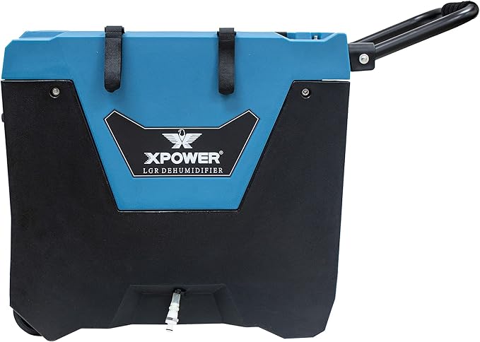 XPOWER XD-85L2 145-Pint LGR Commercial Dehumidifier with Automatic Purge Pump, Drainage Hose, Handle and Wheels for Water Damage Restoration, Clean-up Flood, Basement, Mold, Mildew (Blue) - Image 3