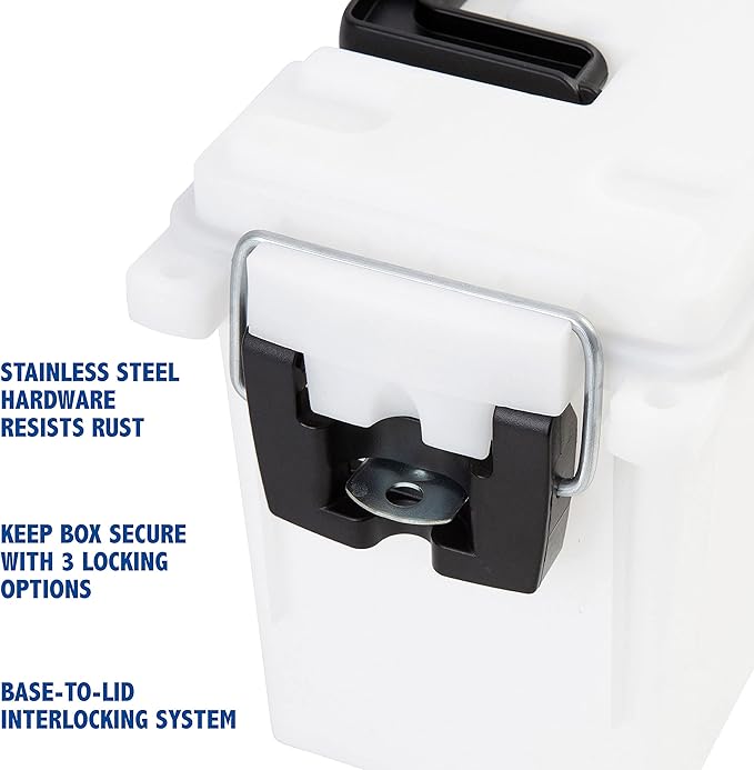 Sheffield 12681 Marine Storage Box, Dry Box Made in USA, Waterproof Container for Boat and Dock Gear, Small Parts Organizer with Latch, Stackable - Image 5