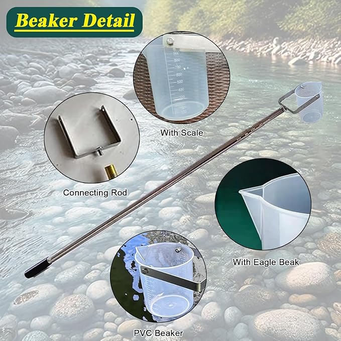 Telescopic Water Sampler with Swivel Pole and Removable Cup for Environmental Monitoring and Water Quality Testing - Image 4