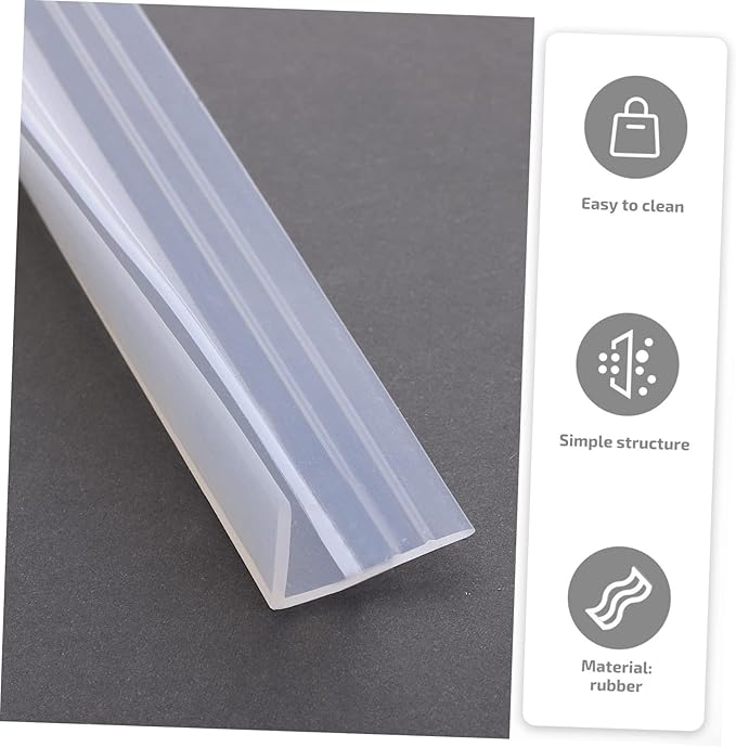 LIFKOME 6pcs Bathroom Water Baffle Sealing Strip Easy Install Silicone Shower Strip Water Retaining Tool - Image 2