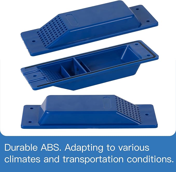 Shipping Container Air Vent Kit Heavy Duty Shipping Container Accessories Cross Flow Ventilation Kit Reduce Heat Humidity Pressure Condensation Add Air Flow for Cargo (8 Pack Blue) - Image 4
