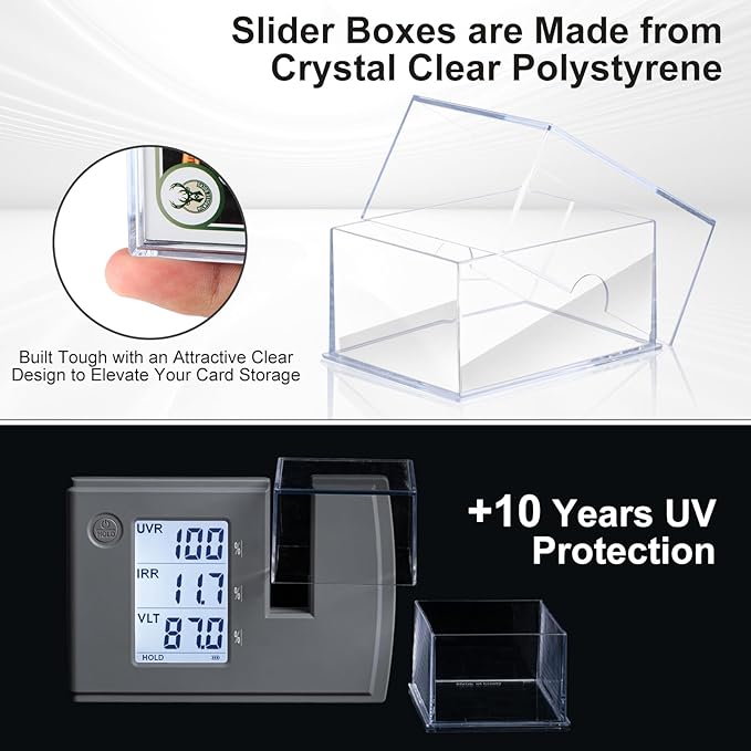 10-Pack 100-Count Deck-Case Card-Box - 2 Piece Trading Card Storage Box, Trading Deck Boxes, Clear Case Collection Storage Box for Gaming, Sports, Playing - Image 3