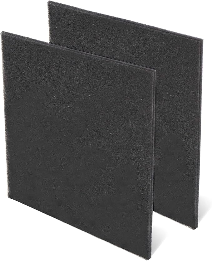 Cut to Fit Foam Pad Pre Filter, Air Purifiers Filter Replacement, Compatible with Most Air Conditioner, Trash Cans, Dehumidifier, 15 x 15 inch, 2 Pack by Wintcomfort