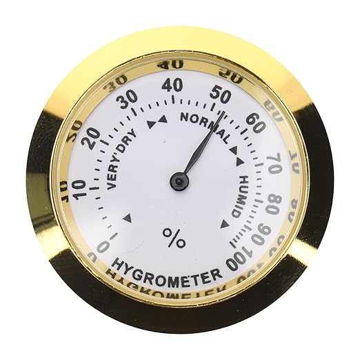Round Golden Hygrometer for Violin and Guitar Cases - Accurate Humidity Indicator for Instrument Maintenance and Care by Yardenfun