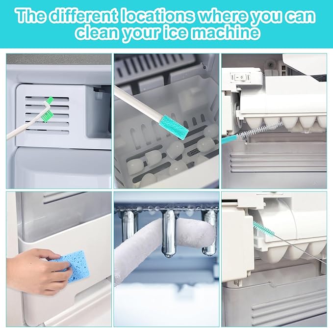 12pcs Ice Maker Cleaning Brush Set, Multifunctional Ice Machine Cleaning Tools Water Cooler Cleaner Kit Home Kitchen Utility Tools - Image 5
