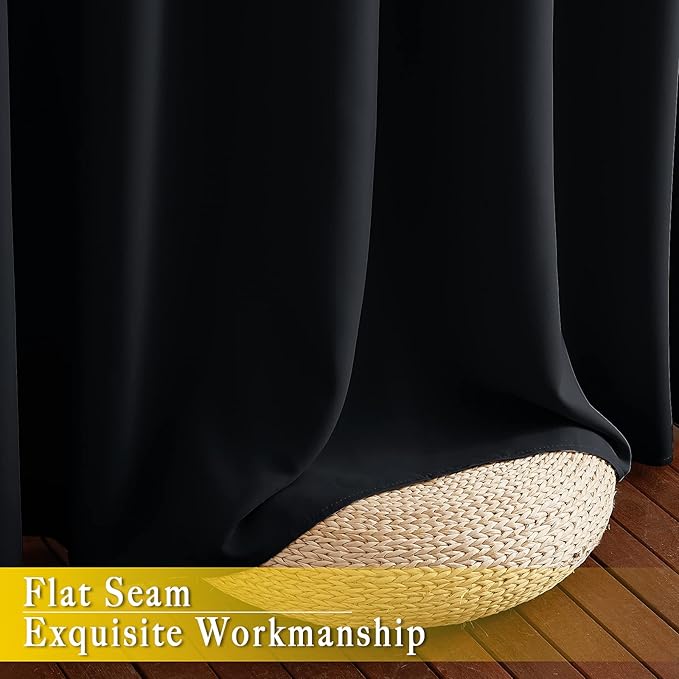 NICETOWN Black Out Sliding Door Curtain 102 inches Long, Grommet Thermal Insulated Patio Door Curtains Room Divider Drape Window Treatment for Bedroom/Living Room, 1 Panel, W80 x L102 - Image 7