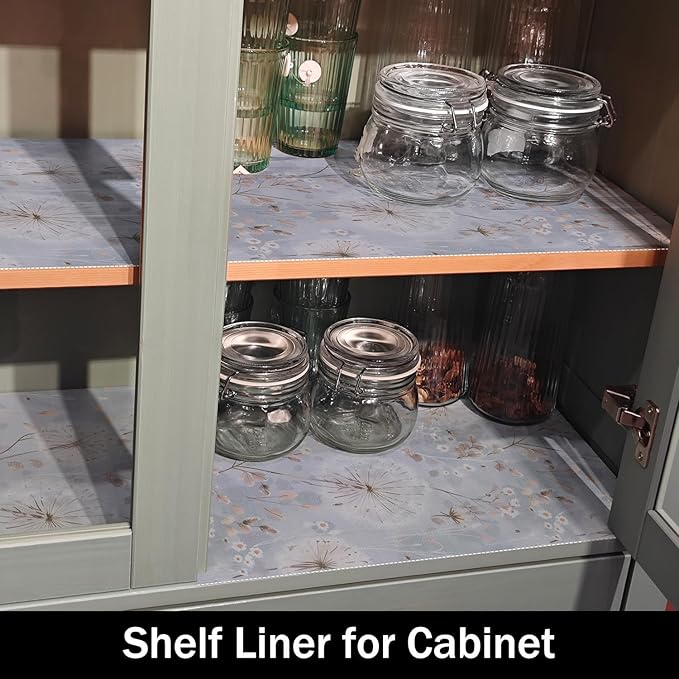 Dandelion Shelf Liners Strong Non-Slip 12IN x 20FT and Non Adhesive Shelf and Drawer Liners for Kitchen Cabinet Wire Fridge, Waterproof Shelf Drawer Liner,Easy to Clean - Image 7