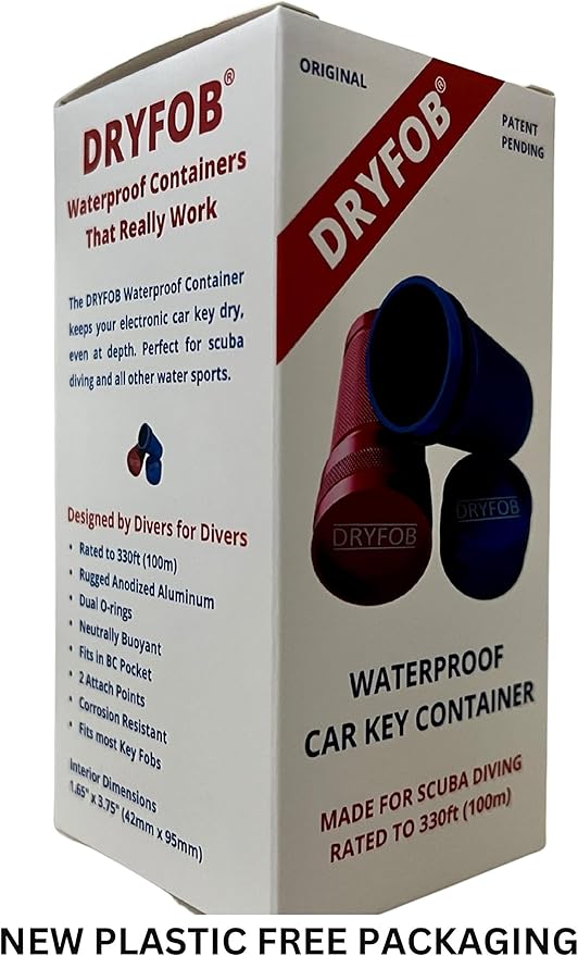 DRYFOB Waterproof PLB or Car Key Container, Case, Holder for Scuba Diving and Watersports, Rugged Aluminum, Rated to 1,200ft (365m) - Image 8