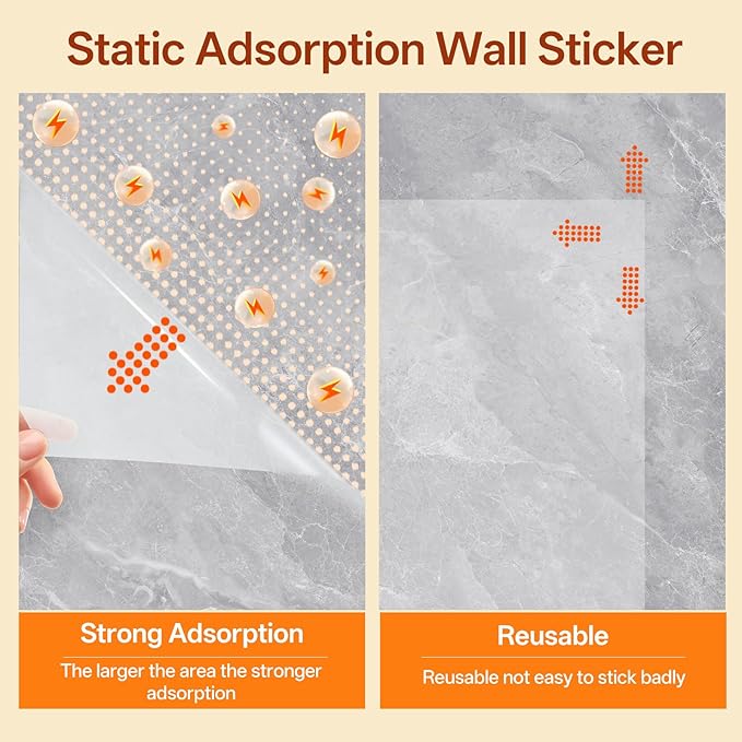 Clear Wall Protector, Non Adhesive Electrostatic Clear Contact Paper Door Protector from Dog Scratching Plastic Stickers for Kitchen & Office from Bin, Furniture Door, Wallpaper Scratch Dog Cat, 6.6ft - Image 3