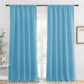 NICETOWN Blackout Curtains for Living Curtains, Teal Blue, 2 Panels, 52 by 95, Room Darkening Window Curtain Panels, Easy-Care Solid Thermal Insulated Draperies/Drapes for Daughter Room by NICETOWN