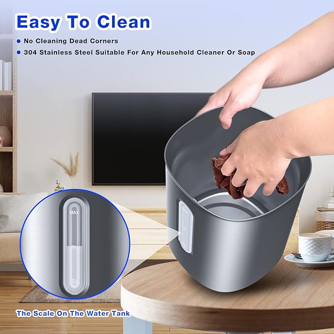 4L Ultrasonic Cool Mist Humidifier with 304 Stainless Steel Tank, Auto Humidity Control, Night Light, and Timer - For Large Rooms and Baby - Image 6