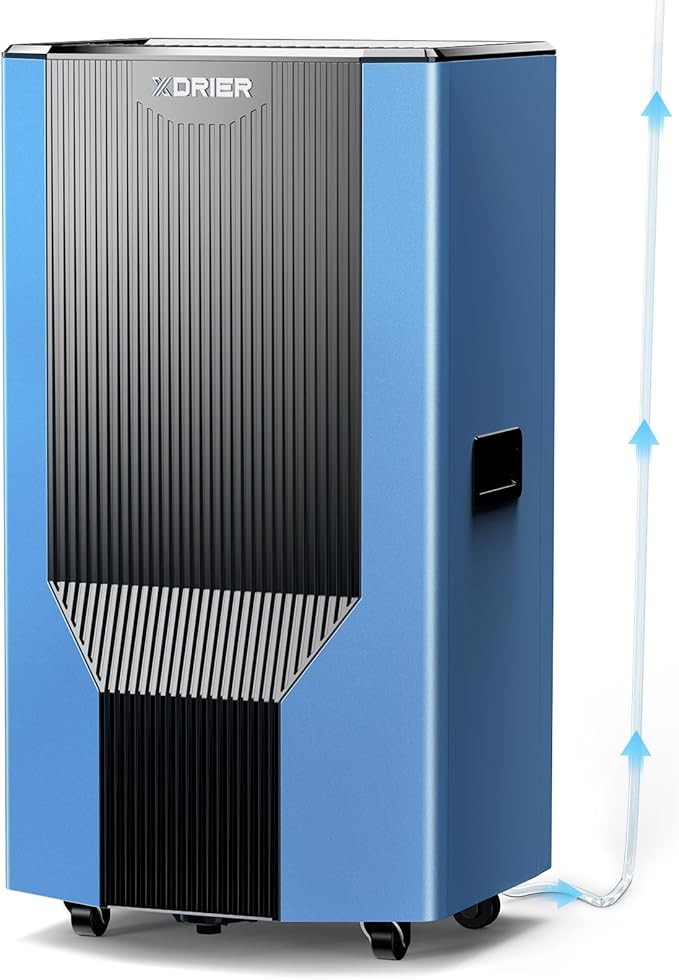 120 Pints Dehumidifier with Pump and Drain Hose for Commercial and Industrial Large Room, Basements, Storages, Warehouses, Auto Defrost, LGR Tech, 5 Years Limited Warranty by Xdrier