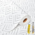 Shelf Liner for Kitchen Cabinets Non Adhesive Drawer Liner Non-Slip Thickened Shelf Liner Paper Strong Easy to Clean for Tool Box Refrigerator with Knife and Tape Measure,Silver Arrow,11.8 x 236.2 in by Oneoftheworld