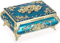Hipiwe Metal Decorative Jewelry Box Vintage Treasure Chest Case Ornate Trinket Organizer Earrings Necklace Bracelet Storage Box Ring Holder Keepsake Box for Women by Hipiwe