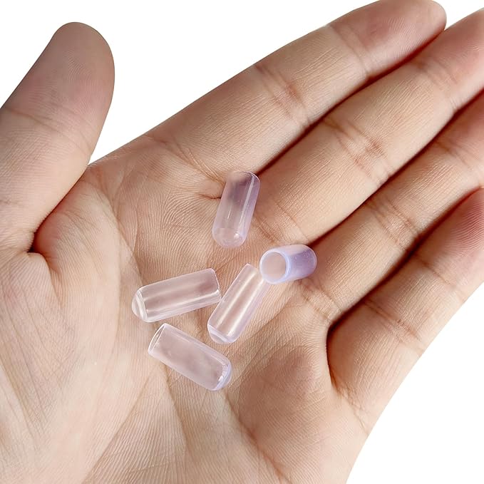 uxcell 20pcs Rubber End Caps 6mm(1/4") ID Vinyl PVC Round Tube Bolt Cap Cover Screw Thread Protectors Clear - Image 6