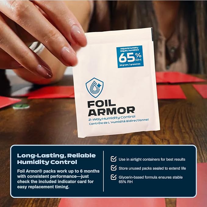 Trading Card Flattening Pack, 33g Size for a Small Stack of Cards, 65% RH 2-Way Humidity Control - Trading Card Protectors (33 grams, Pack of 6) - Image 5