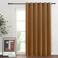 NICETOWN Sliding Door Curtains 84 inches Long, Grommet Blackout Thermal Patio Door Curtain Room Divider Darkening Sound Reducing for Room Divider (1 Panel, Gold Brown, W80 x L84) by NICETOWN