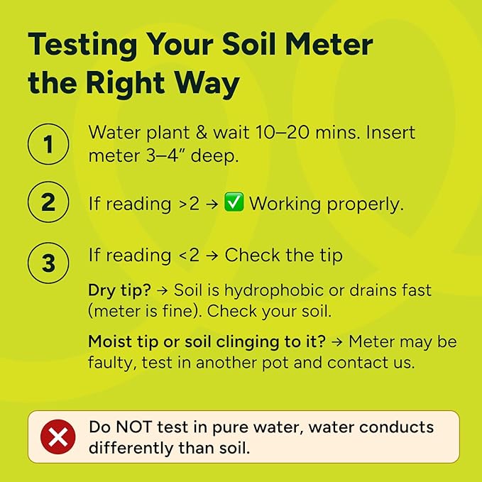 GROWIT Soil Moisture Meter for Plants - Plant Moisture Meter for House Plants - No Batteries Required - Image 4