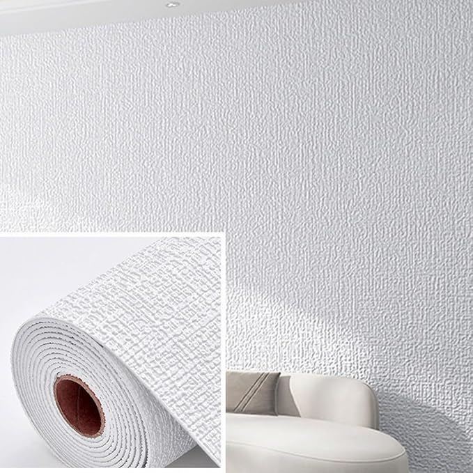 TreasureCave Moisture-Proof Wall-Stickers Self-Adhesive Paper for Cabinets, Noise-Proof Thermal Insulation Wallpaper -Protective Kitchen Paper(White) by Unknown