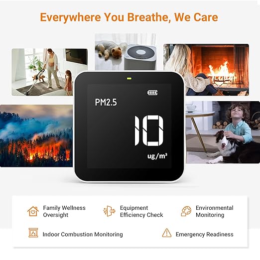 Temtop M10 Air Quality Monitor Indoor Air Quality Tester AQI PM2.5 VOCs Formaldehyde Detector for Home Air Testing, US Certified Air Sensor - Image 5