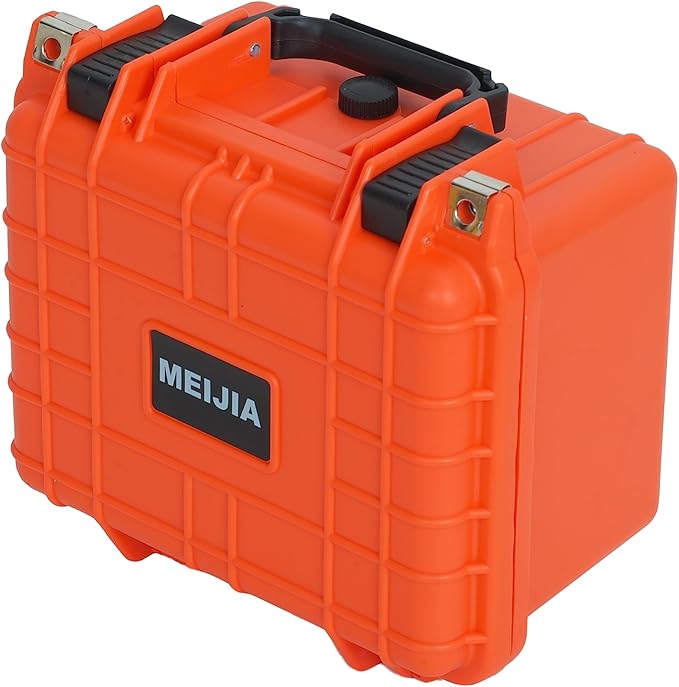 MEIJIA Portable All Weather IP67 Waterproof Camera Case,hard case with Customizable Fit Foam,Fit Use of Drones,Camera,Equipments,10.62 x9.68x6.87inches(Orange) - Image 7