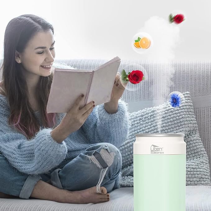 Humidifiers, Humidifier for Bedroom, Can Air Humidifier, Humidifiers for Home and Plants, USB Powered And Battery Powered Portable for Home Office Car Outdoor, 2 Mist Modes, Night Light, Auto-Off - Image 8