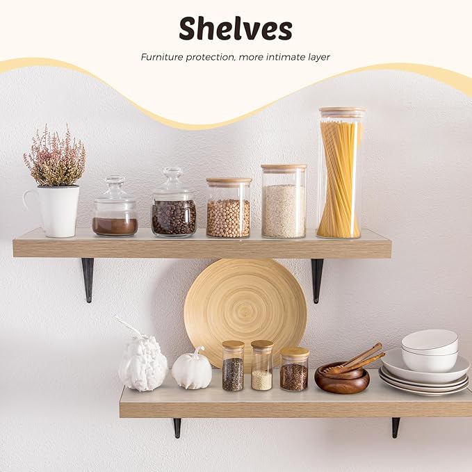 Glotoch Shelf Liner 17.5x360, Non Adhesive Cabinet, Drawer Liner for Refrigerator, Kitchen, Waterproof and Durable Fridge Table Place Mats for Cupboard, Clear - Image 2