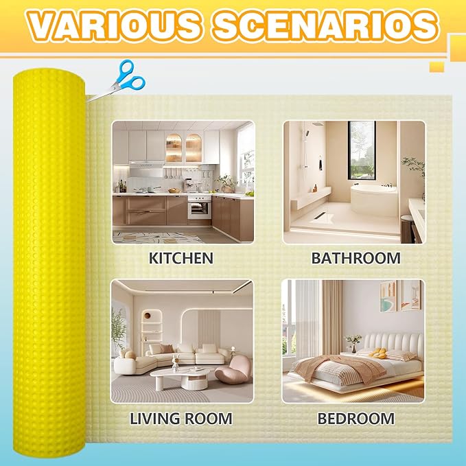 MAXKOSKO 54 Sq.Ft. Uncoupling Membrane for Tile, 1/8''(3mm) Thick Waterproof Heated Flooring Underlayment Mat Tile Crack Prevention for Bathroom Shower Kitchen Basement - Image 7